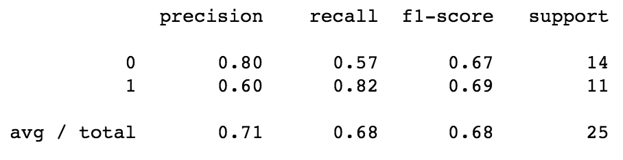 Model 1 Classification Report